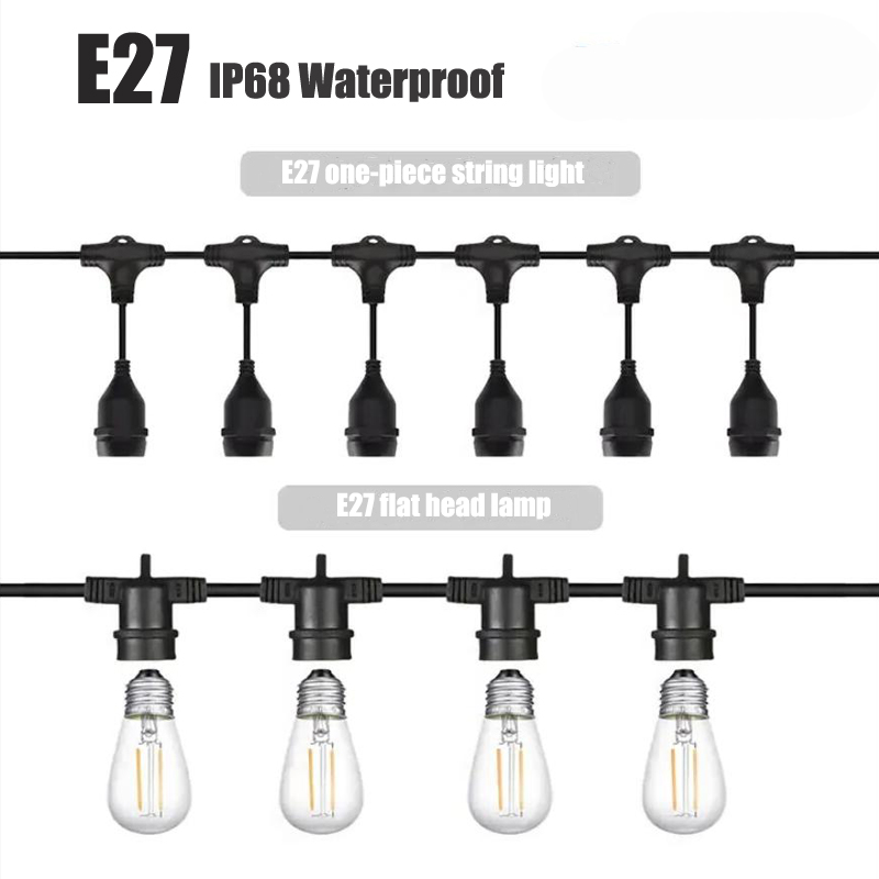Outdoor Power Strip Weatherproof - Outdoor E27 filettato portalampada stringa impermeabile