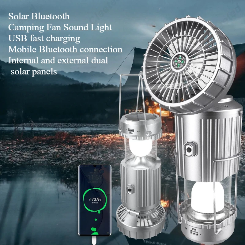Power Switch Outdoor - Lampada Ventilatore LED Creativa a Energia