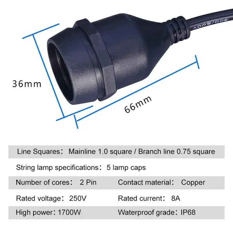 Outdoor E27 filettato portalam - Outdoor Power Strip Weatherproof recensione e prezzo