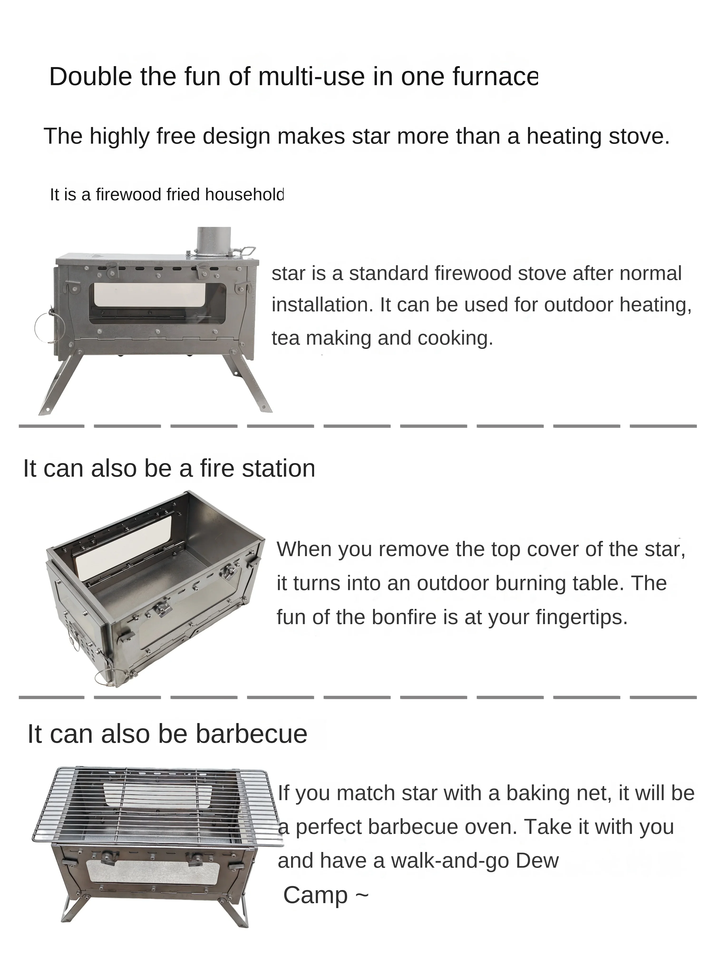 Stufa da ardere pieghevole in  - Outdoor Power Burner recensione e prezzo